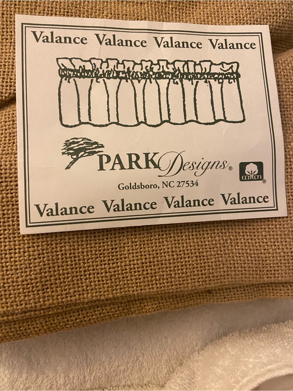 PARK Designs Tan Textured Valance - Neutral Home Wall Tapestry